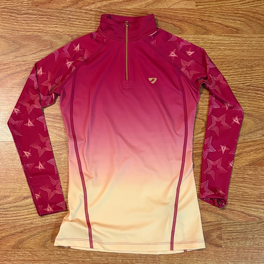 Gradient Star Long Sleeve Kids Equestrian Top